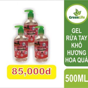 Nước rửa tay khô hương hoa quả Greenlife 500ml