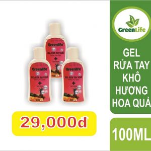 Nước rửa tay khô hương hoa quả Greenlife 100ml