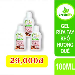 Nước rửa tay khô hương quế Greenlife 100ml