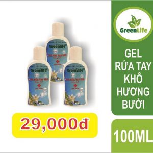 Nước rửa tay khô hương bưởi Greenlife 100ml